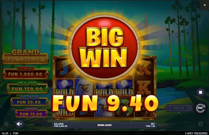 3 Apex Treasures - fitore e madhe në Hold & Win